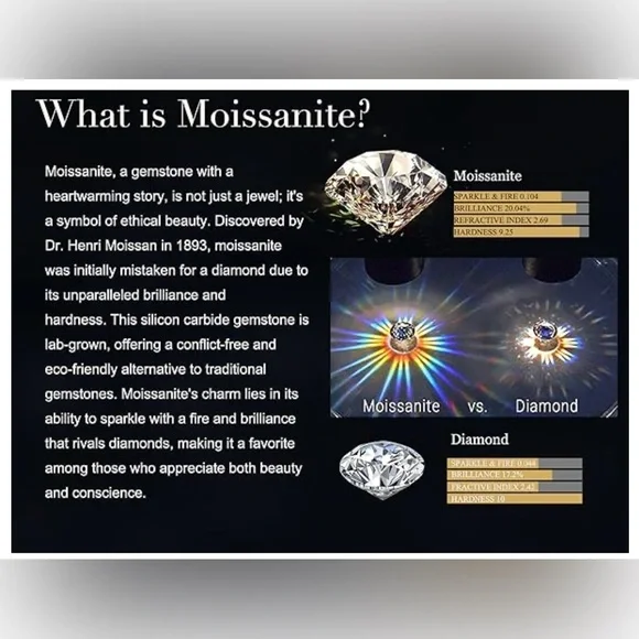 3 Pairs Certified Moissanite Solid 925 Sterling Silver Star Screw Back Earrings - Picture 12 of 16